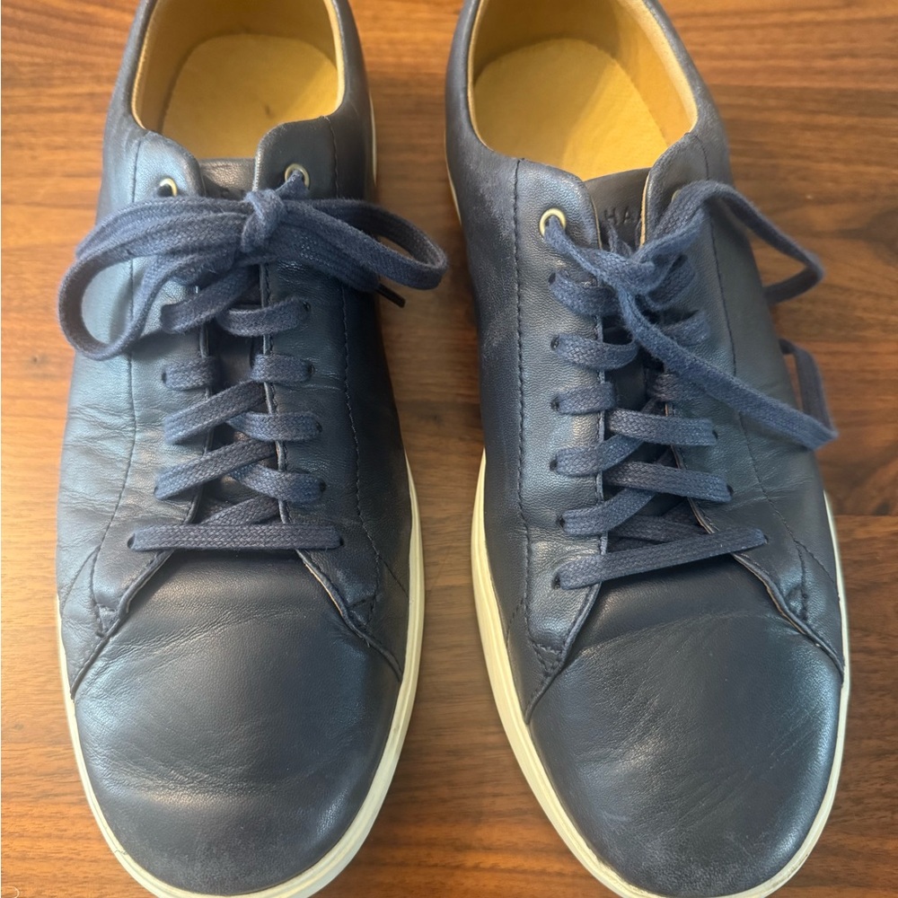 Cole Haan Dark Blue Leather Sneakers